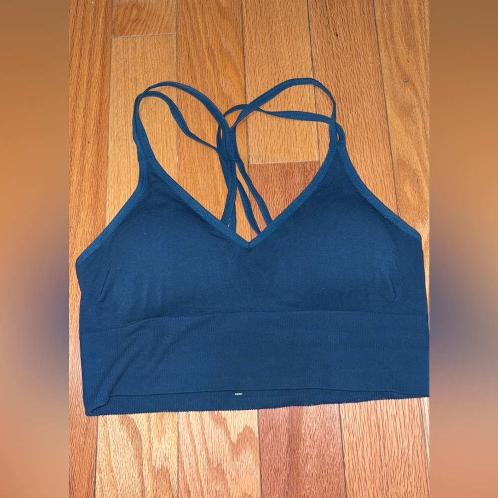 Zella Deep Blue Strappy Sports Bra